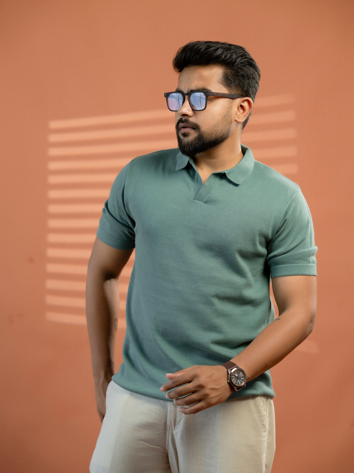 Ocean Green Supersoft Cotton Polo - Half Sleeve