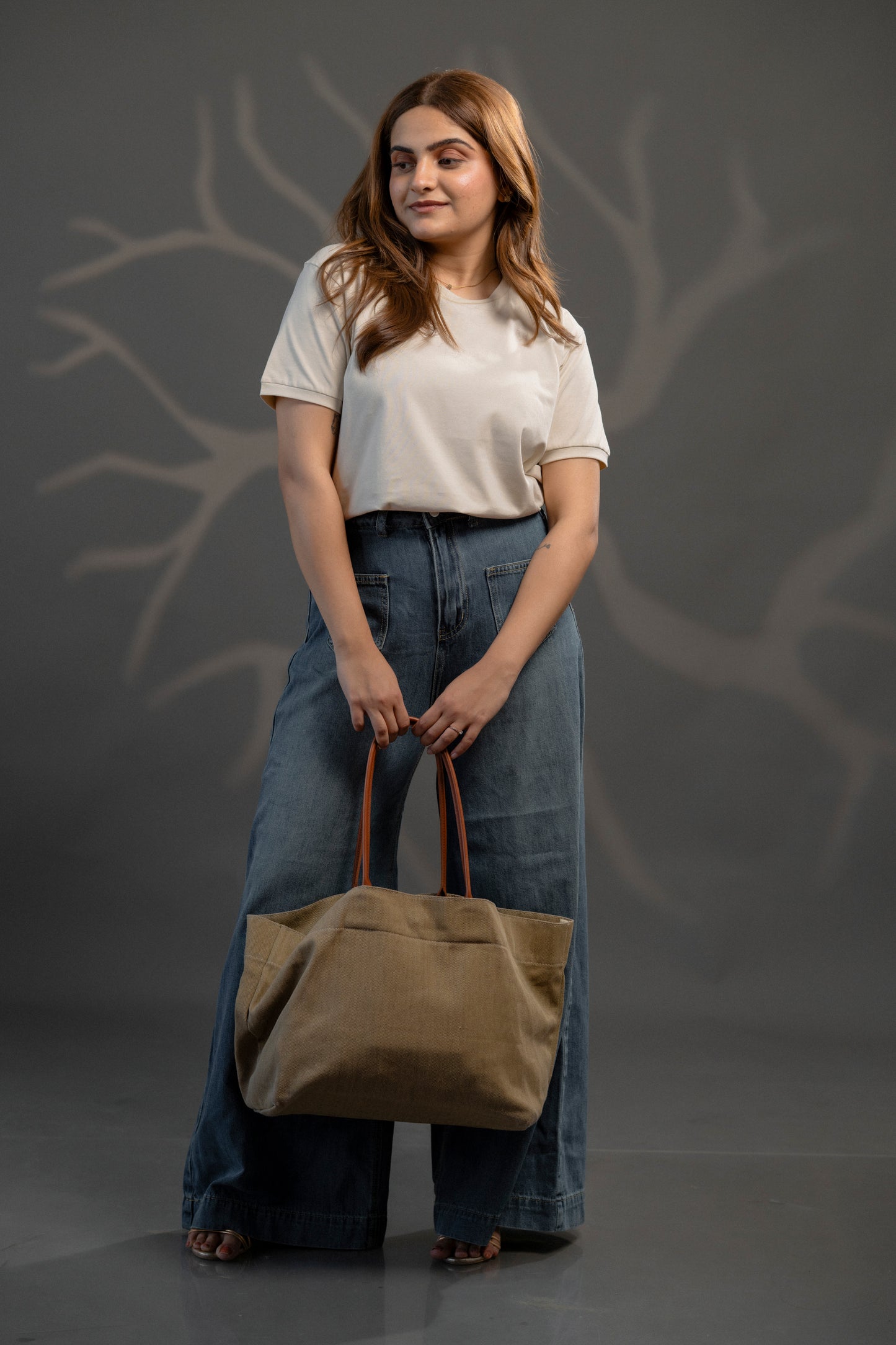 Cream Refined Crew Neck Tshirt