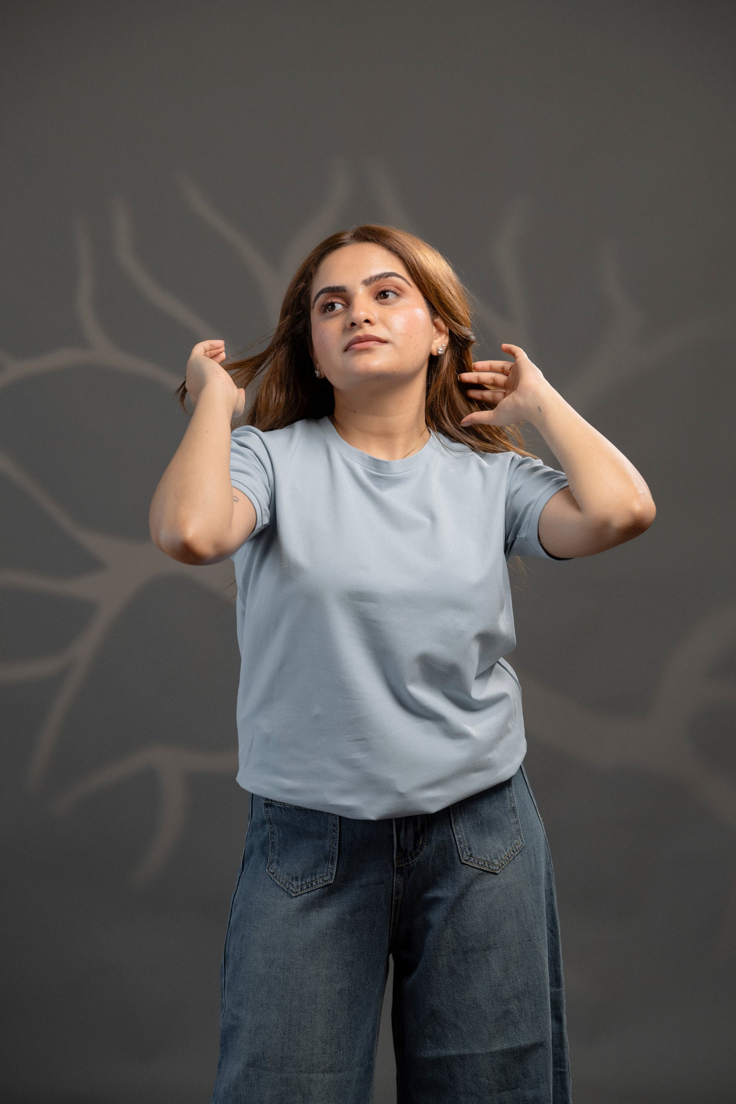Mist Blue Refined Crew Neck Tshirt