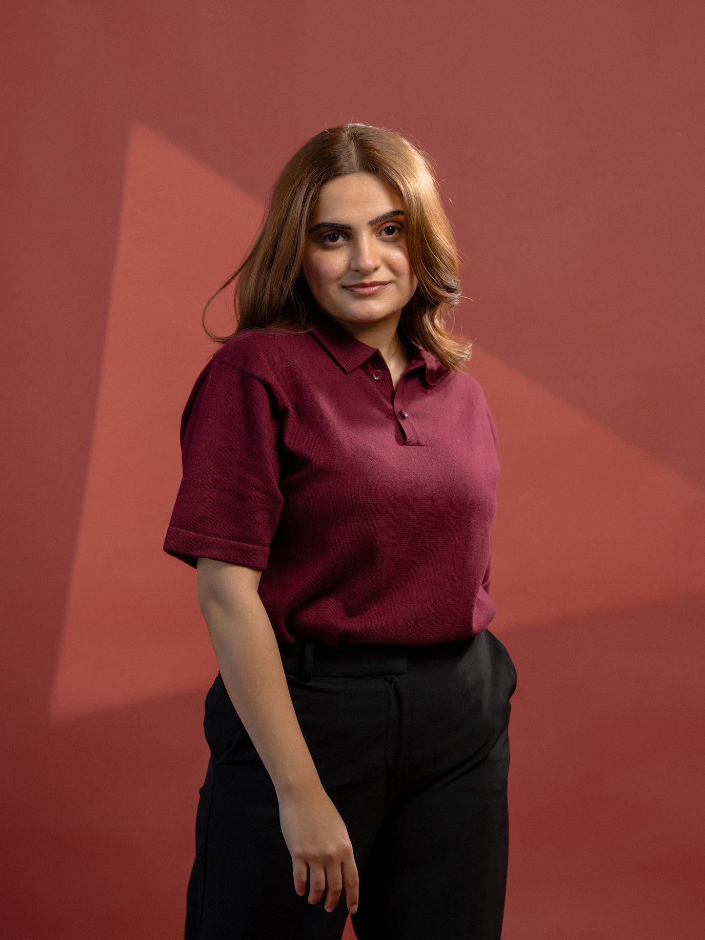 Wine Supersoft Cotton Polo - Half Sleeve
