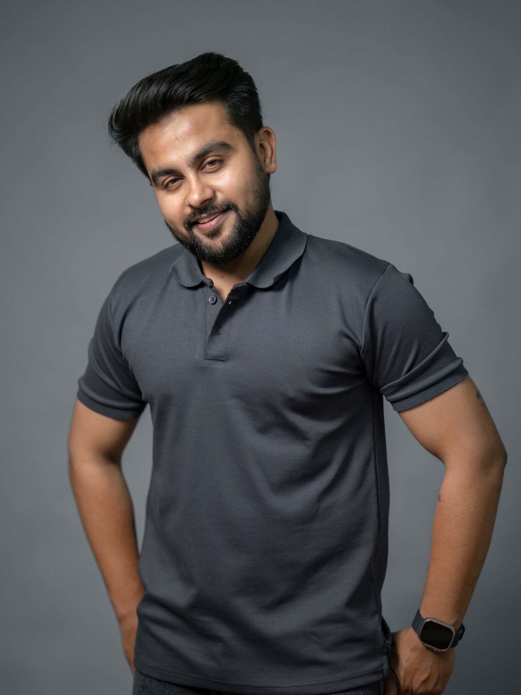 Charcoal Grey Signature Polo - The No Name Club