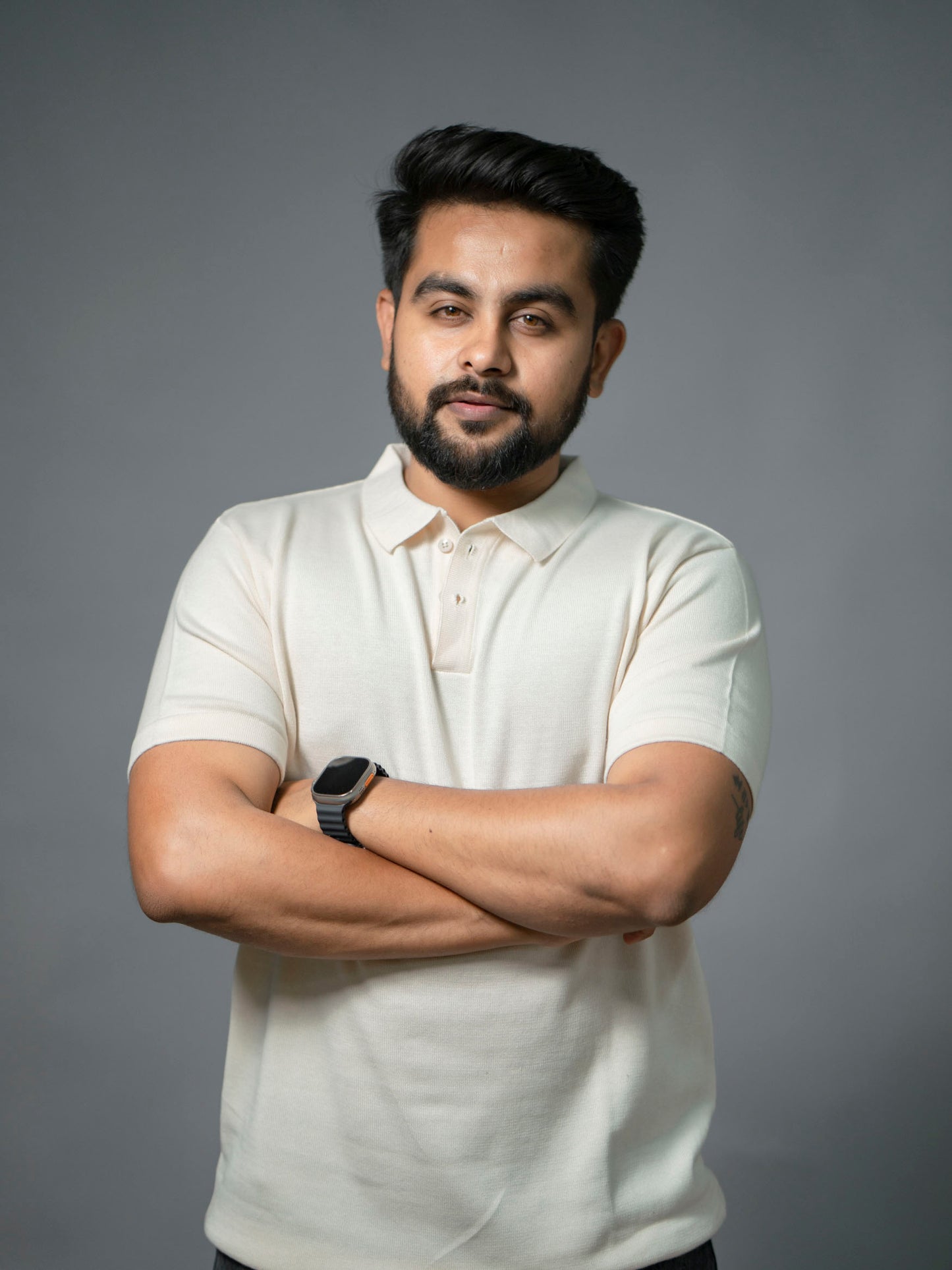 Cream Supersoft Cotton Polo - Half Sleeve - The No Name Club