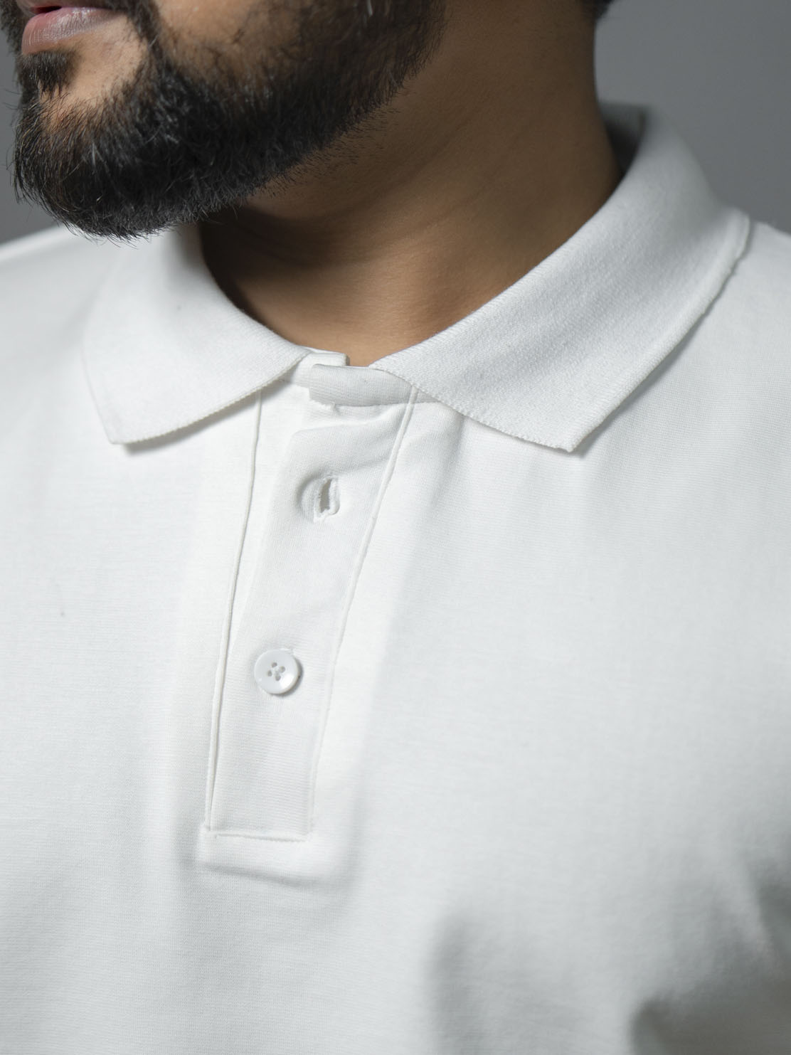 Cloud white Signature Polo - The No Name Club