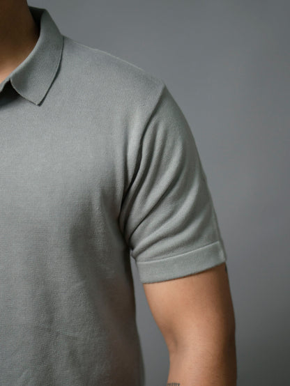 Steel Grey Supersoft Cotton Polo - Half Sleeve - The No Name Club