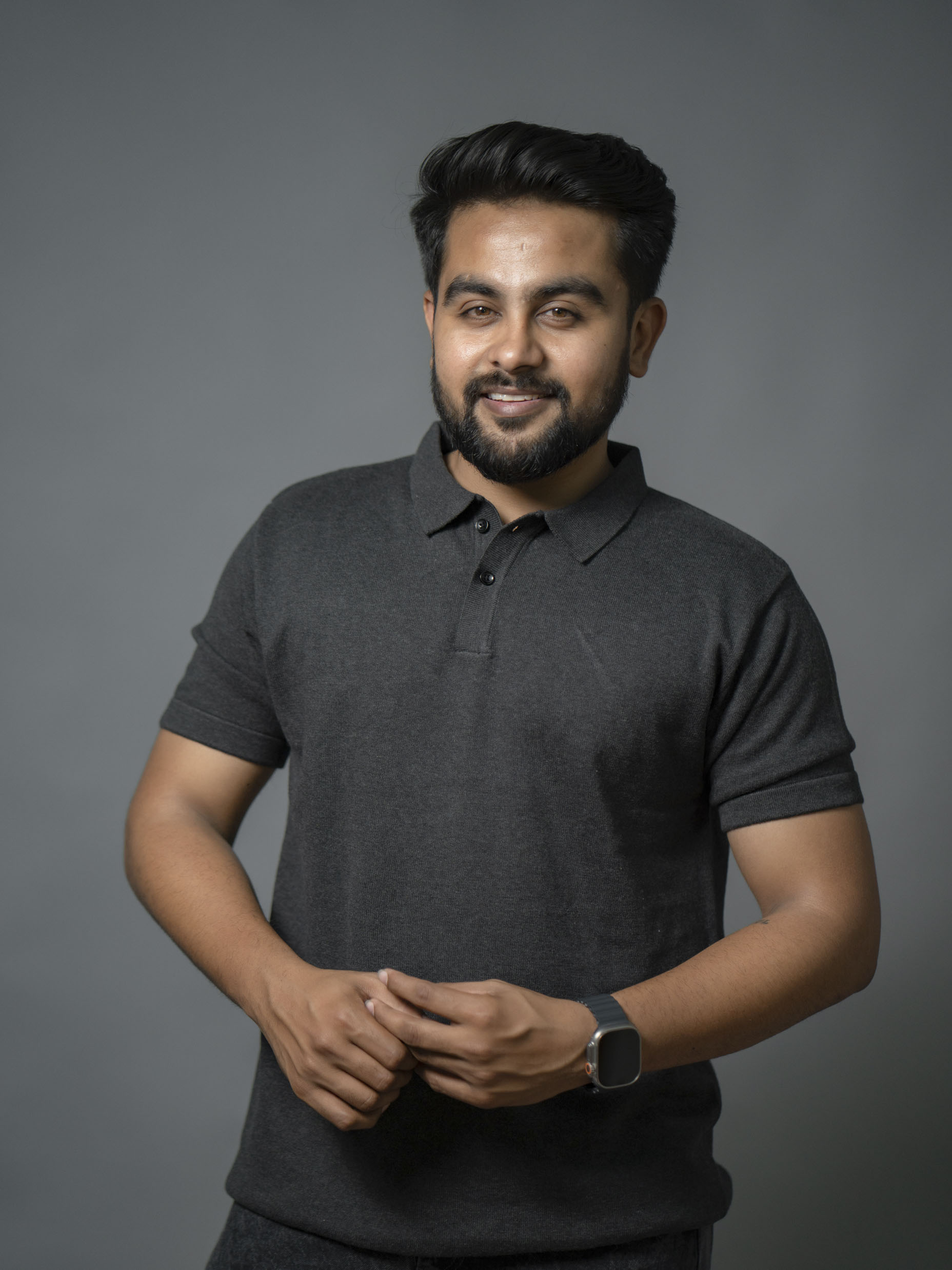 Anthracite Grey Supersoft Cotton Polo - Half Sleeve - The No Name Club